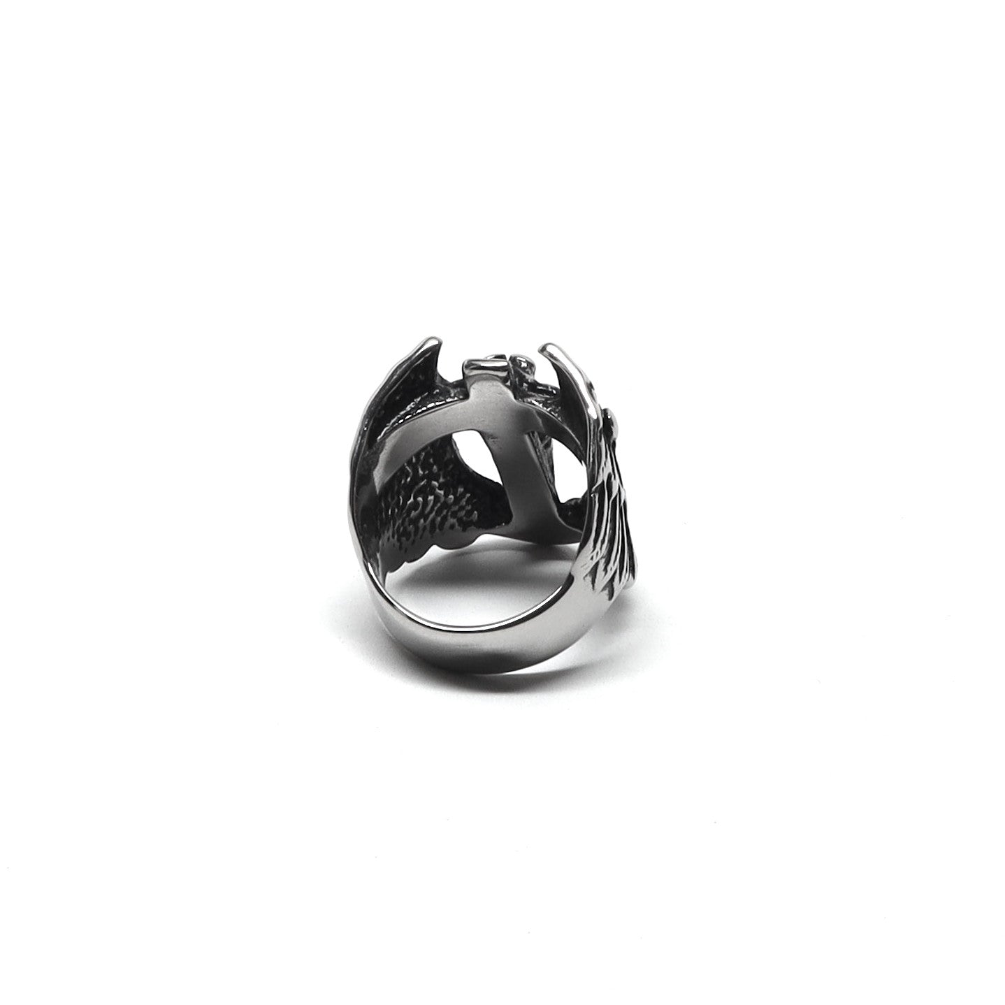 //Style 89// 316L Stainless Steel Winged Samothrace Ring