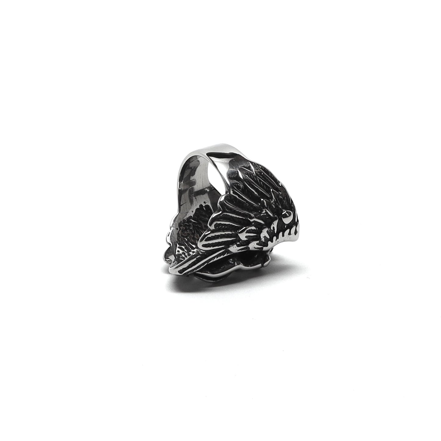 //Style 89// 316L Stainless Steel Winged Samothrace Ring