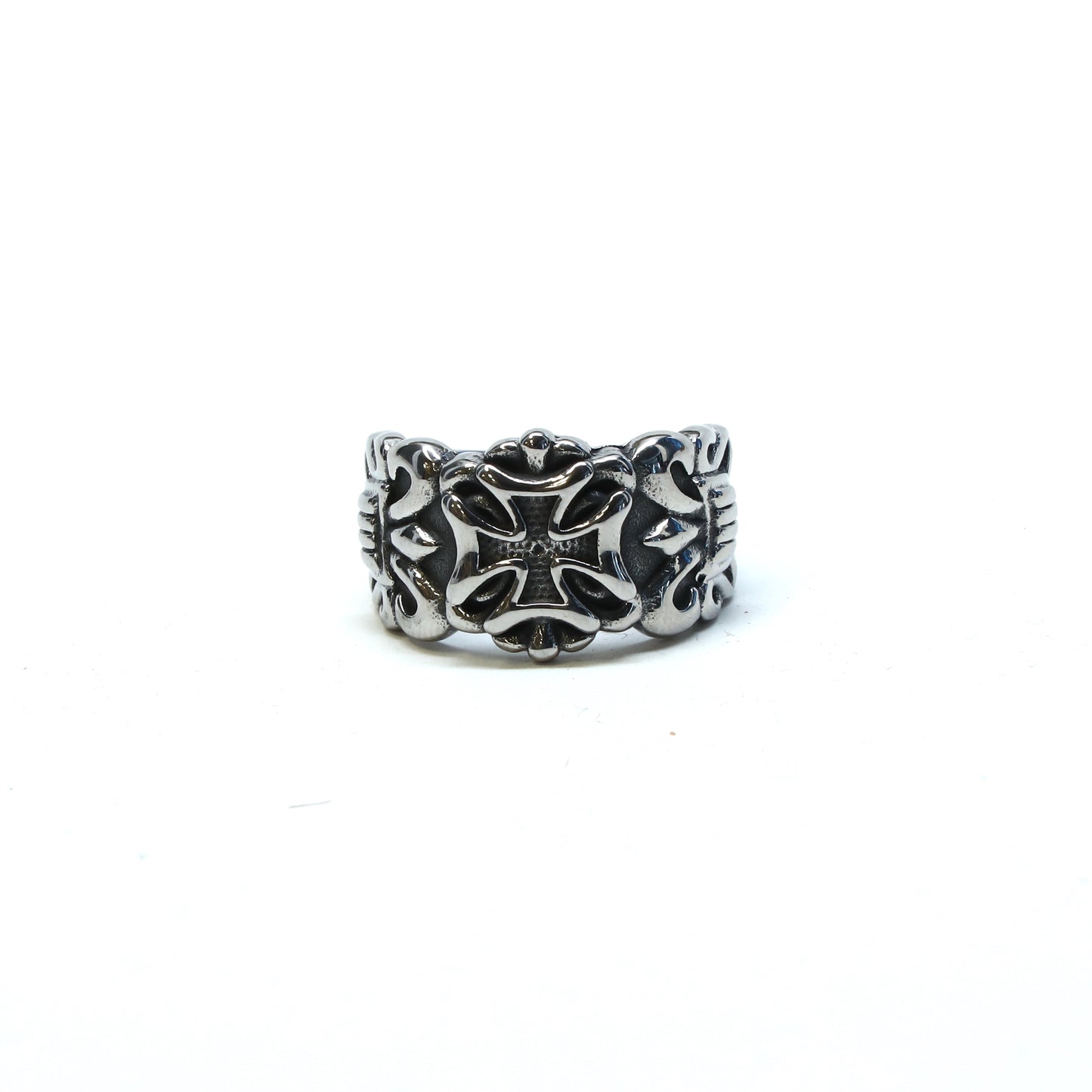 //Style 56-A1// 316L Stainless Steel Gothic Cross Ring