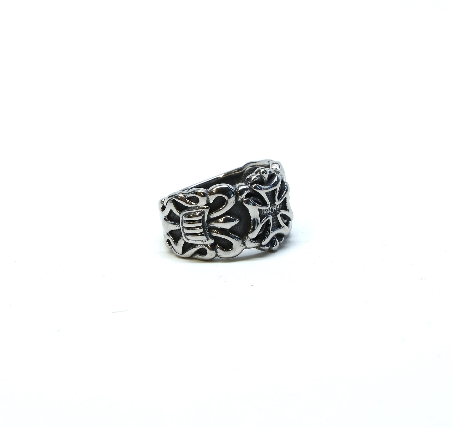//Style 56-A1// 316L Stainless Steel Gothic Cross Ring