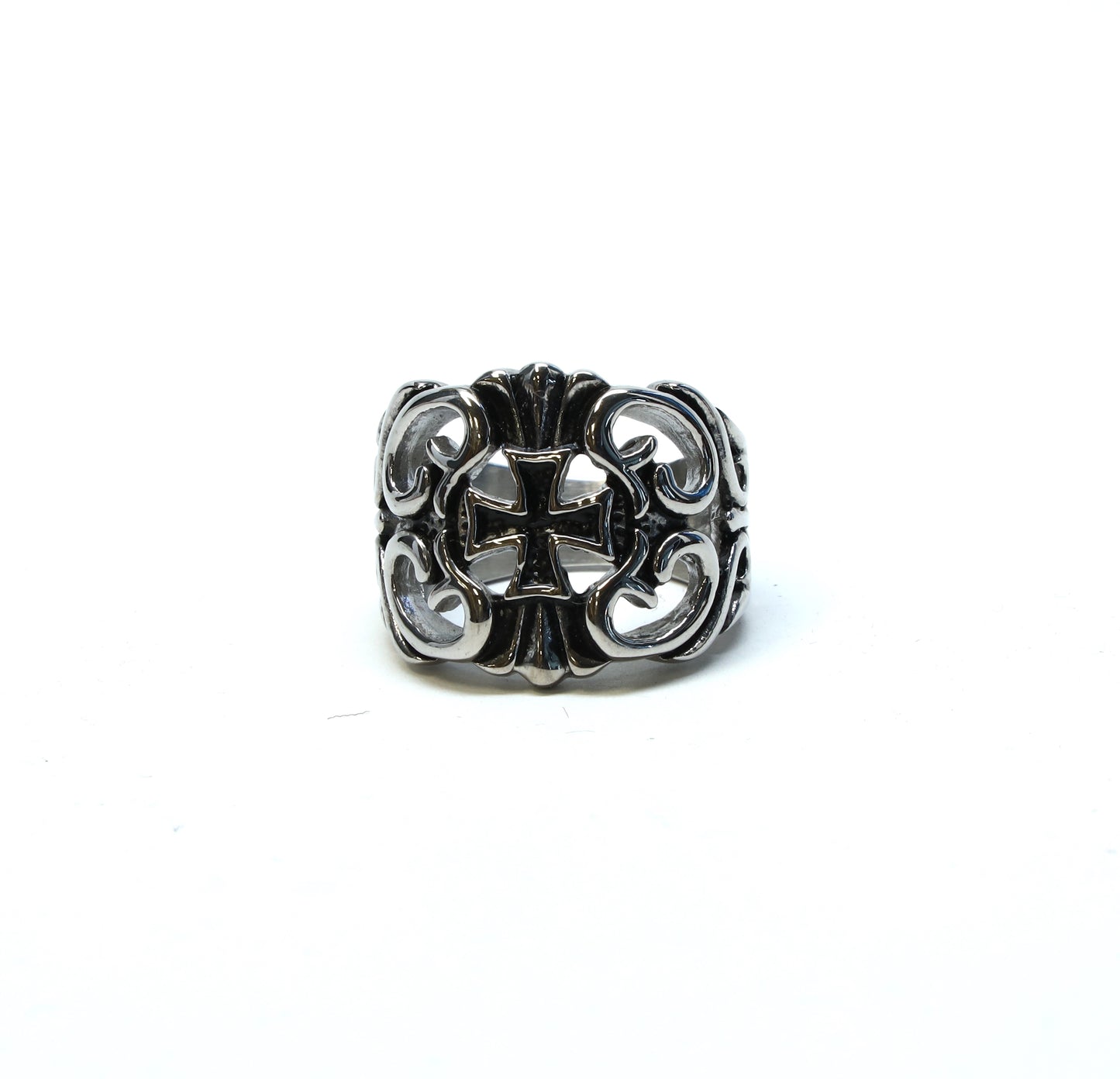 //Style 24-B1// 316L Stainless Steel Gothic Cross Arch Ring