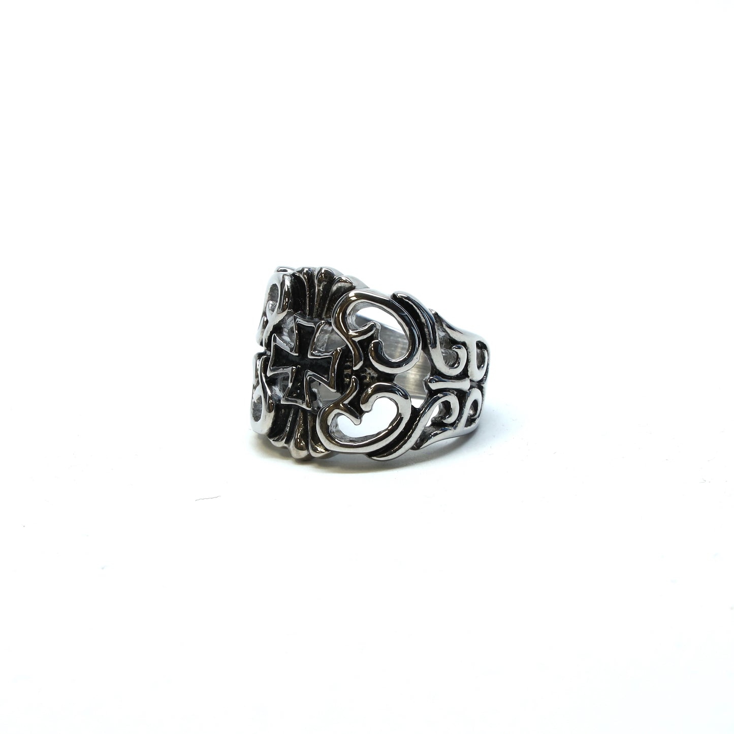 //Style 24-B1// 316L Stainless Steel Gothic Cross Arch Ring