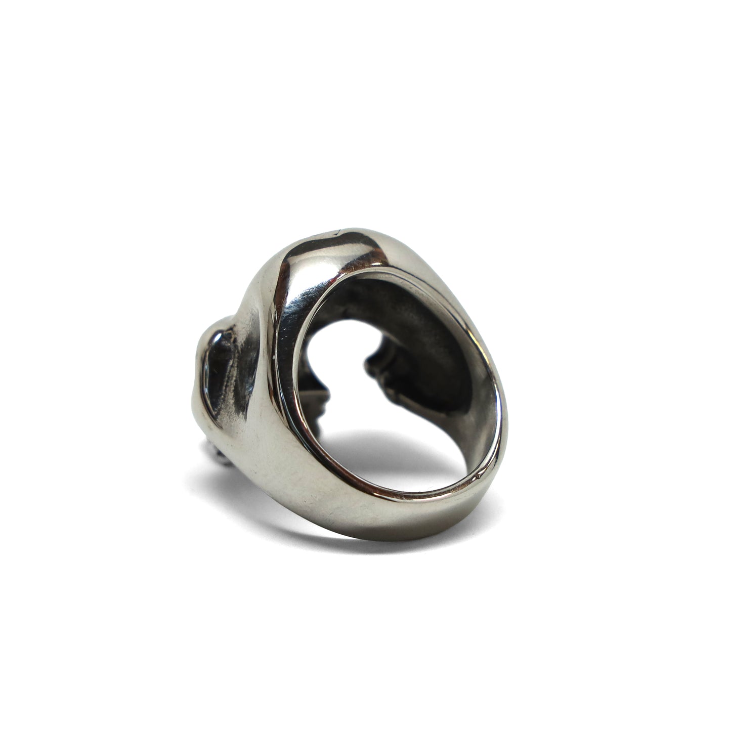 //Style 998-E1// 316L Stainless Steel Inscribed Skull Ring