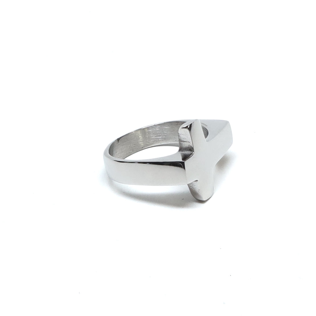 //Style 818-s1// 316L Stainless Steel Side Cross Ring