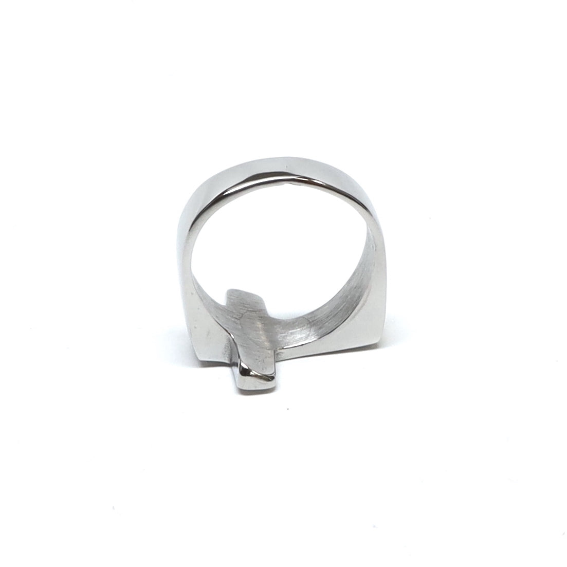 //Style 818-s1// 316L Stainless Steel Side Cross Ring