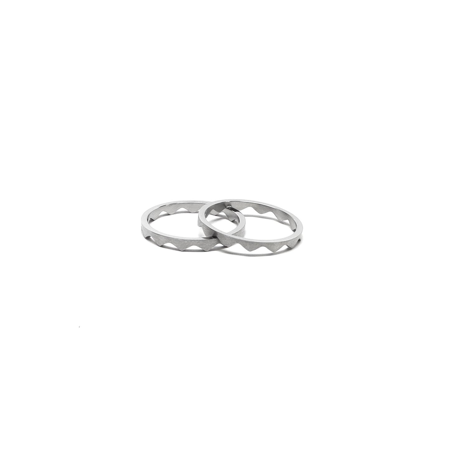 //Style 92// 316L Stainless Steel Spike Stacker Ring