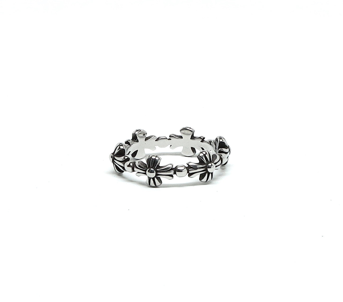 //Style 719// 316L Stainless Steel Cross Link Ring