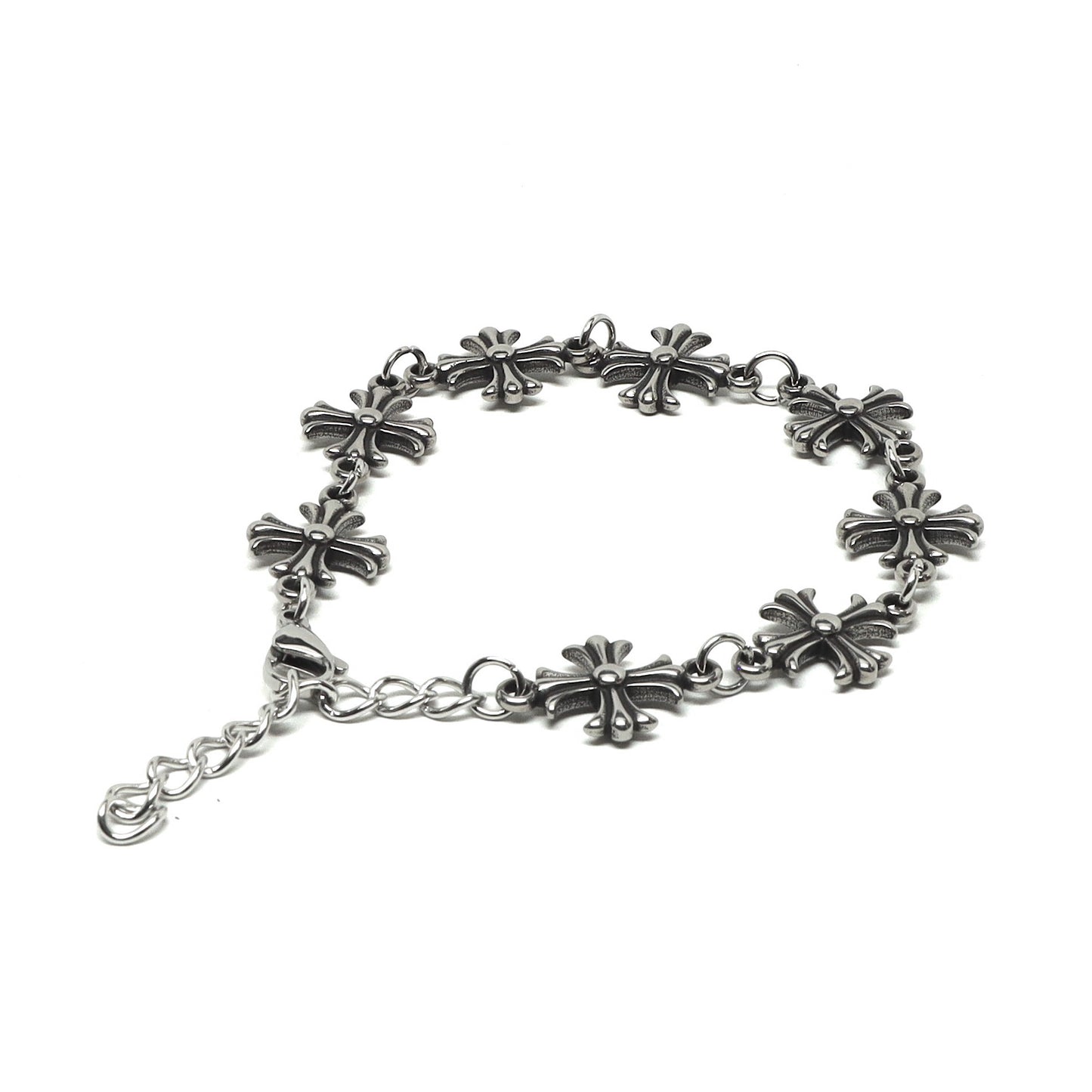 //Style 005// 316L Stainless Steel Cross Patonce Bracelet