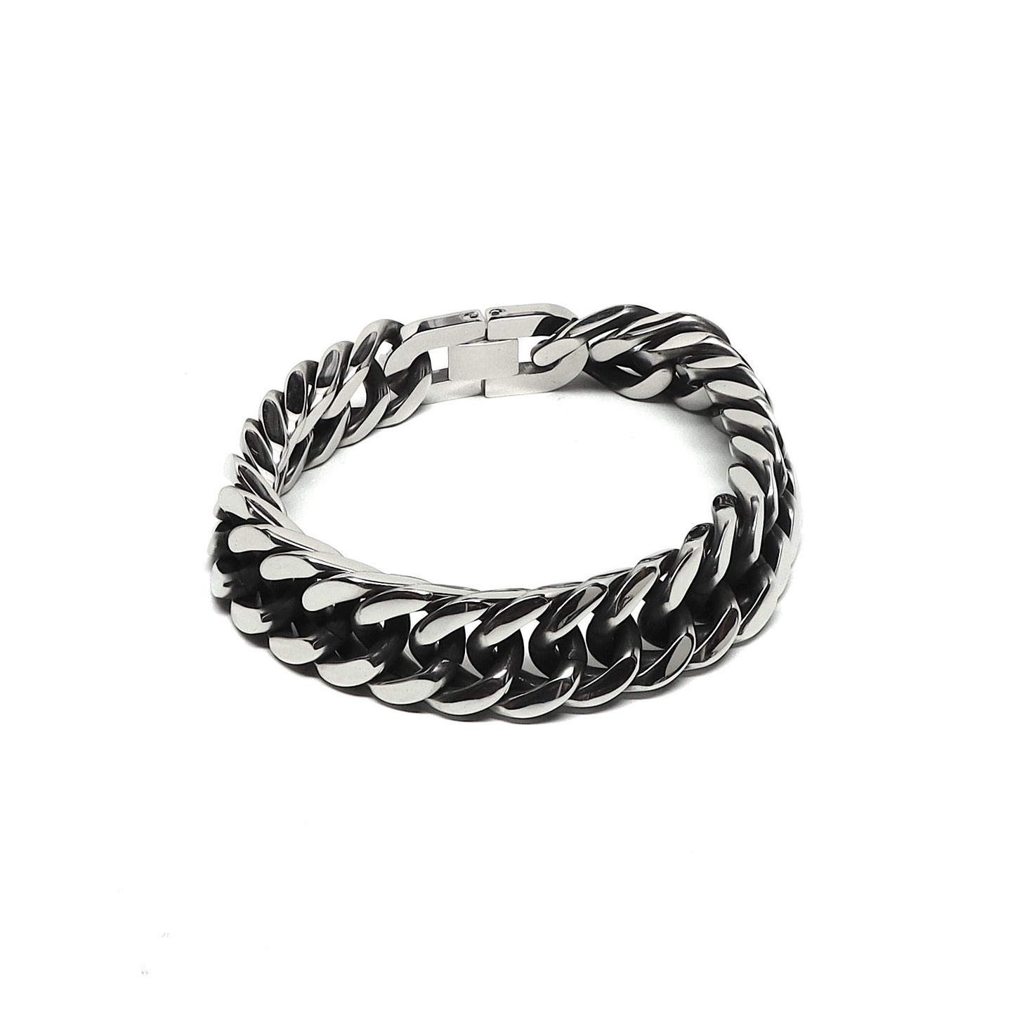 //Style 68S-N// 316L Stainless Steel 15mm Double Curb Cuban Bracelet