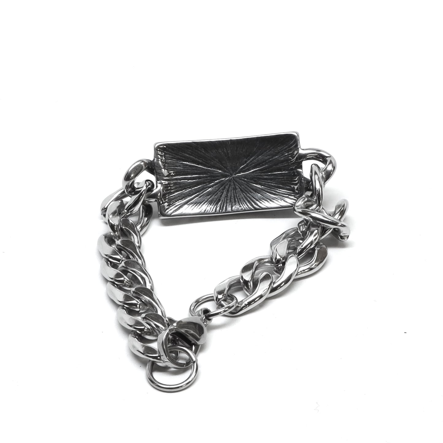 //Style 031-V1// 316L Stainless Steel Cross Shield Bracelet