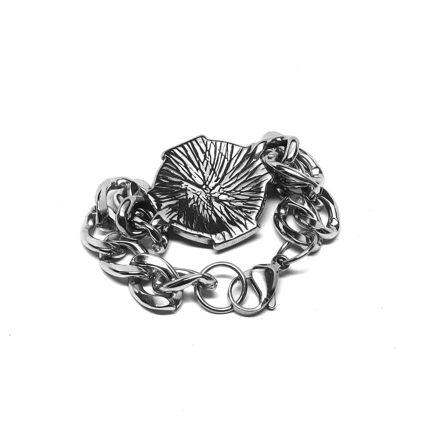//Style 058// 316L Stainless Steel Skull Cross Shield Bracelet