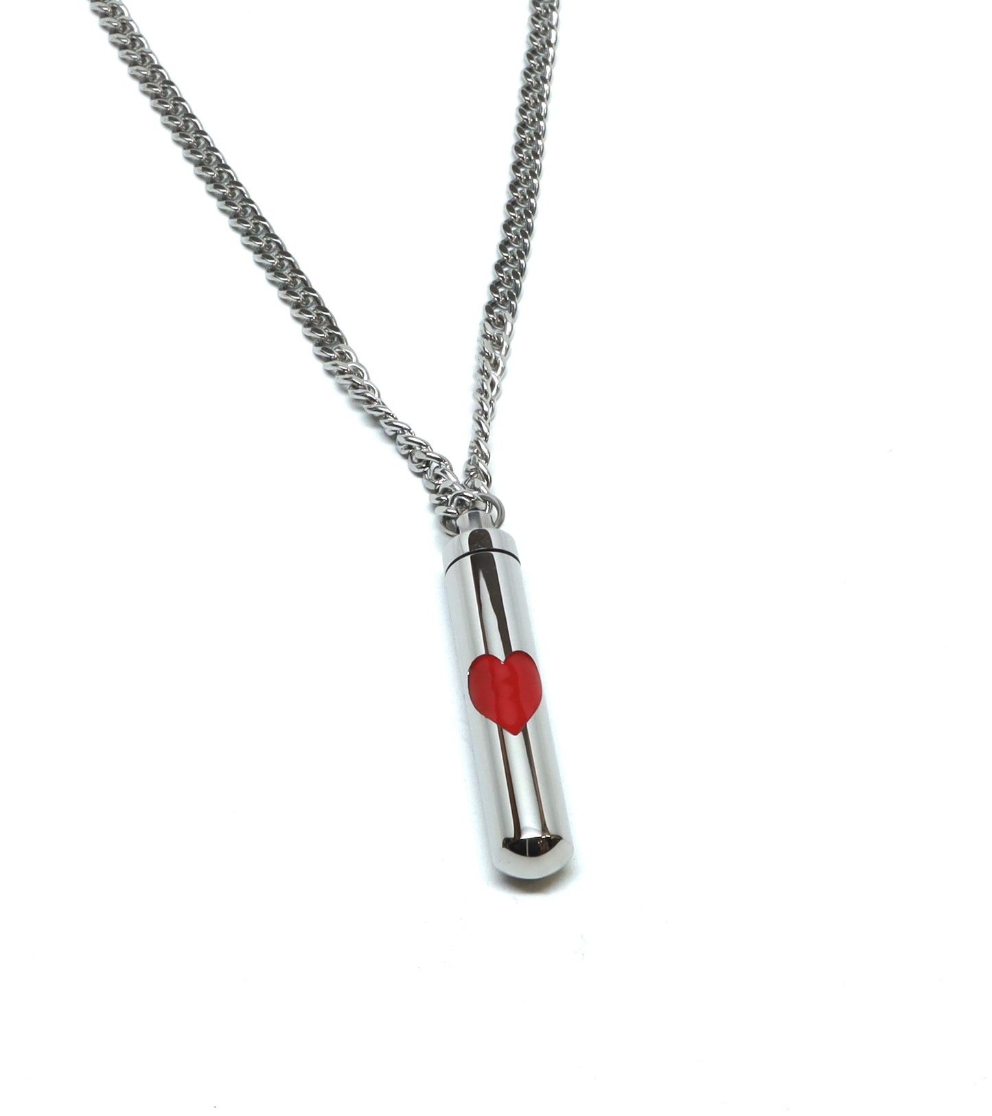 //Style 813-01// 316L Stainless Steel Heart Container Necklace