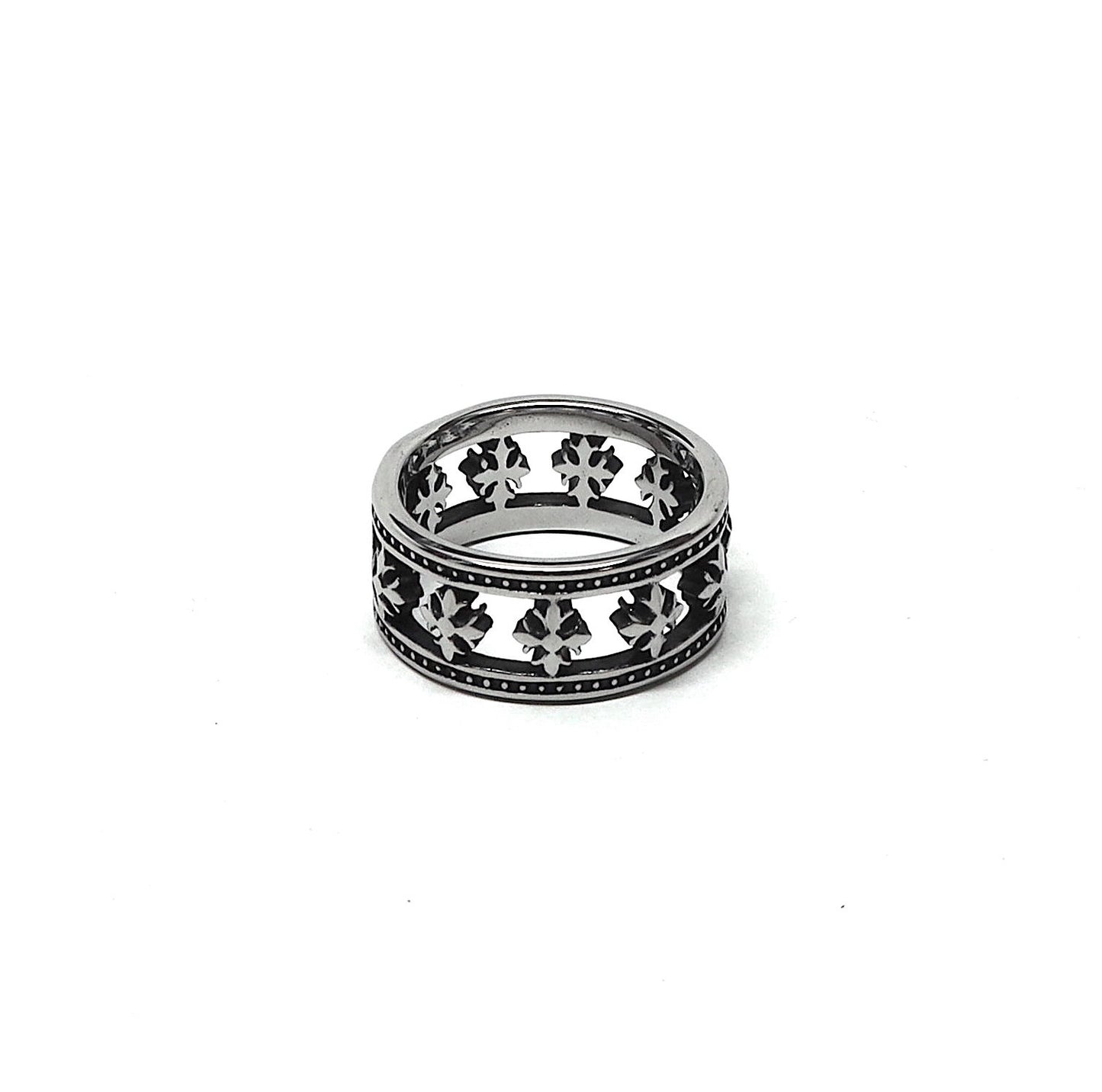 //Style 369// 316L Stainless Steel Citadel Crown Ring