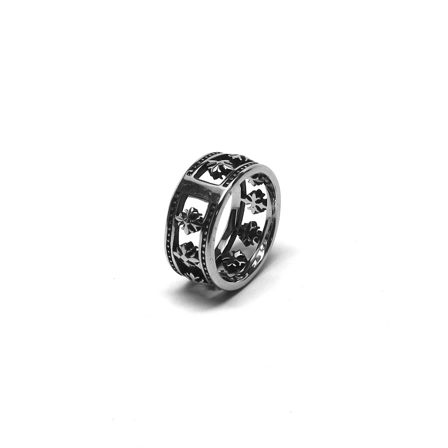//Style 369// 316L Stainless Steel Citadel Crown Ring