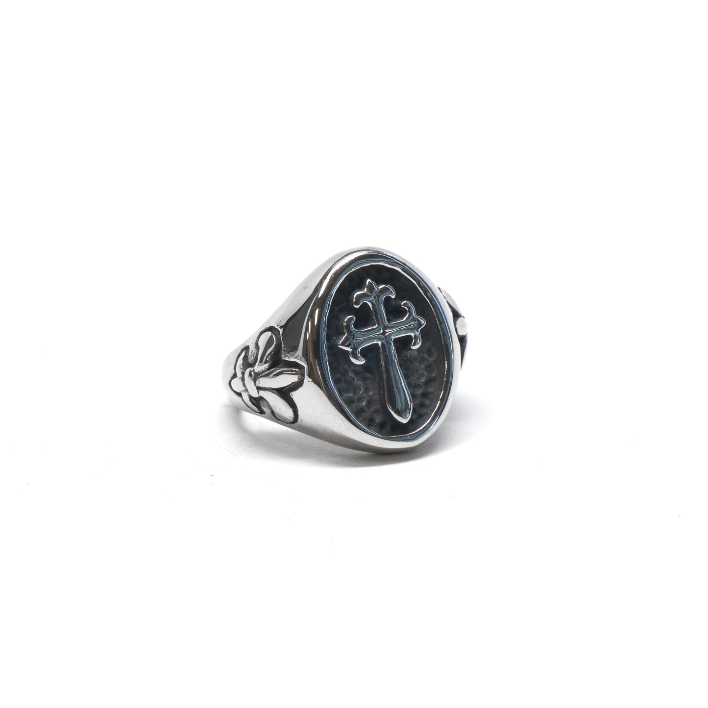 //Style 07-L// 316L Stainless Steel Crusader Cross Ring