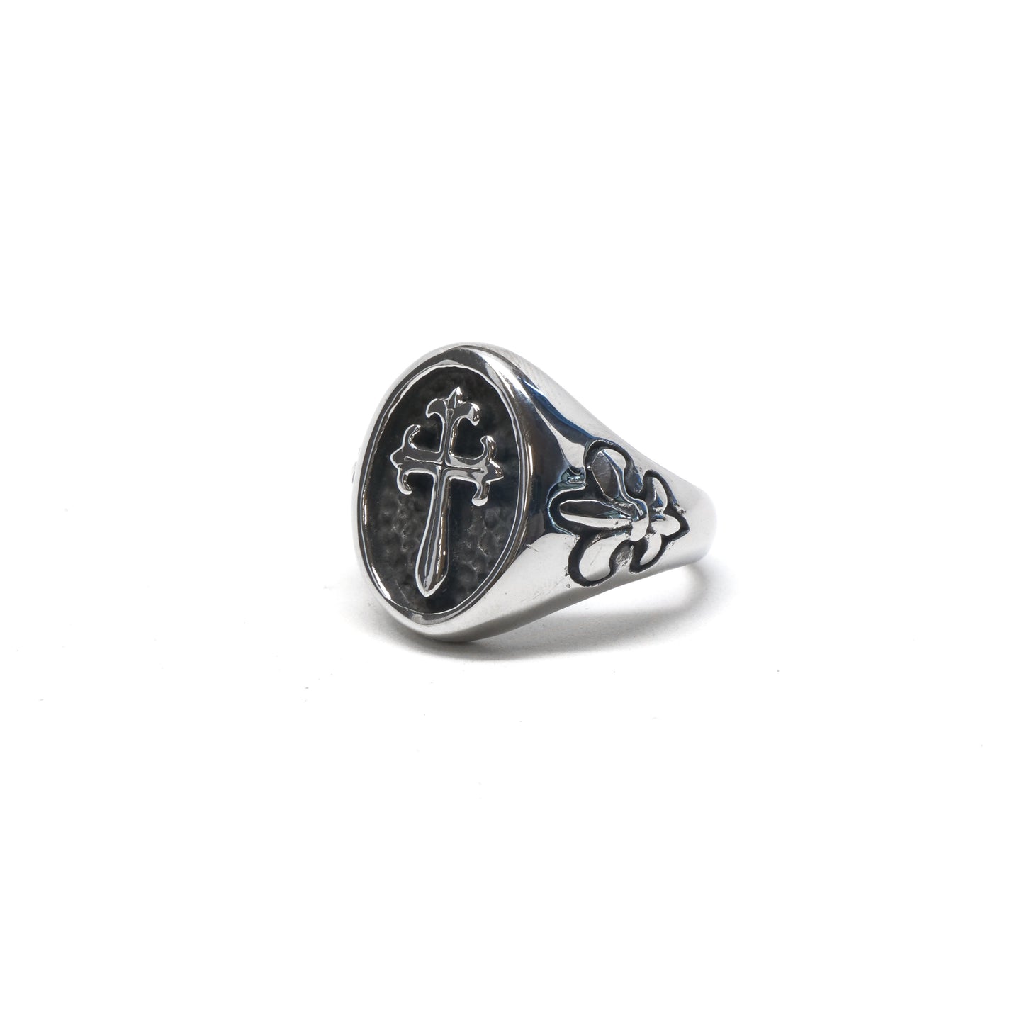 //Style 07-L// 316L Stainless Steel Crusader Cross Ring
