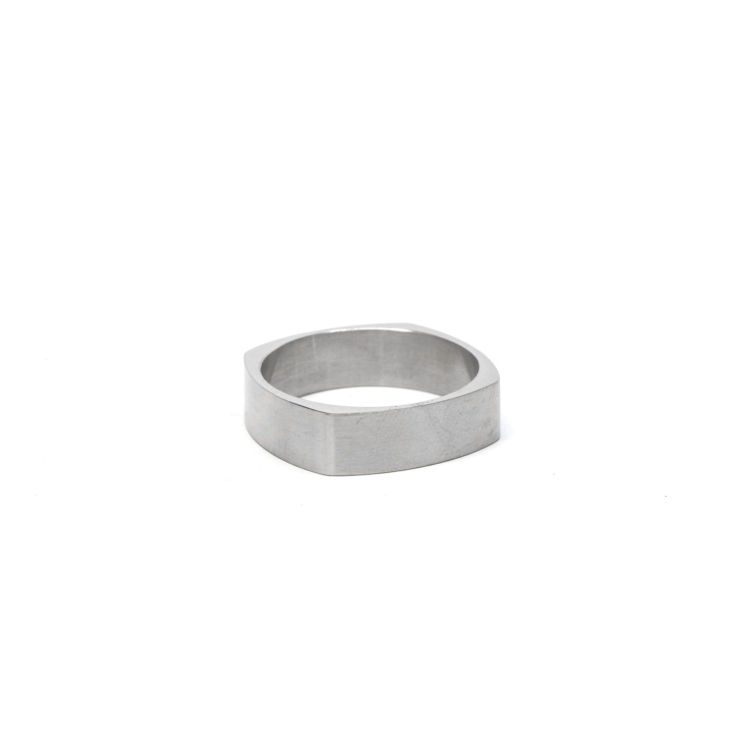 //Style 46-T// 316L Stainless Steel Brushed Squared Ring