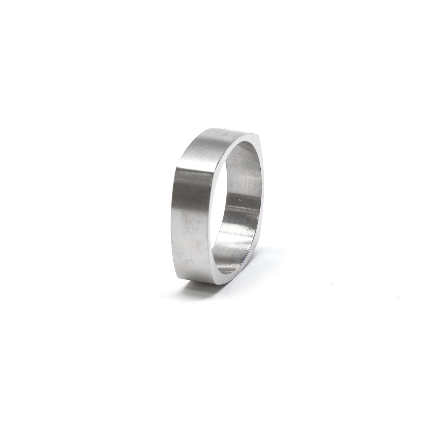 //Style 46-T// 316L Stainless Steel Brushed Squared Ring
