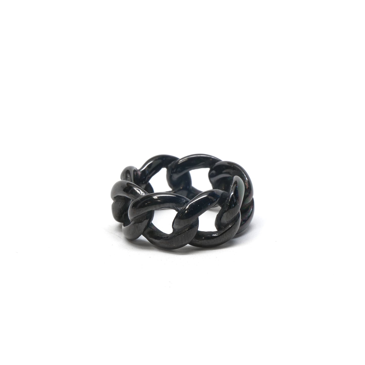//Style 77B-Z// 316L Stainless Steel Midnight Link Ring