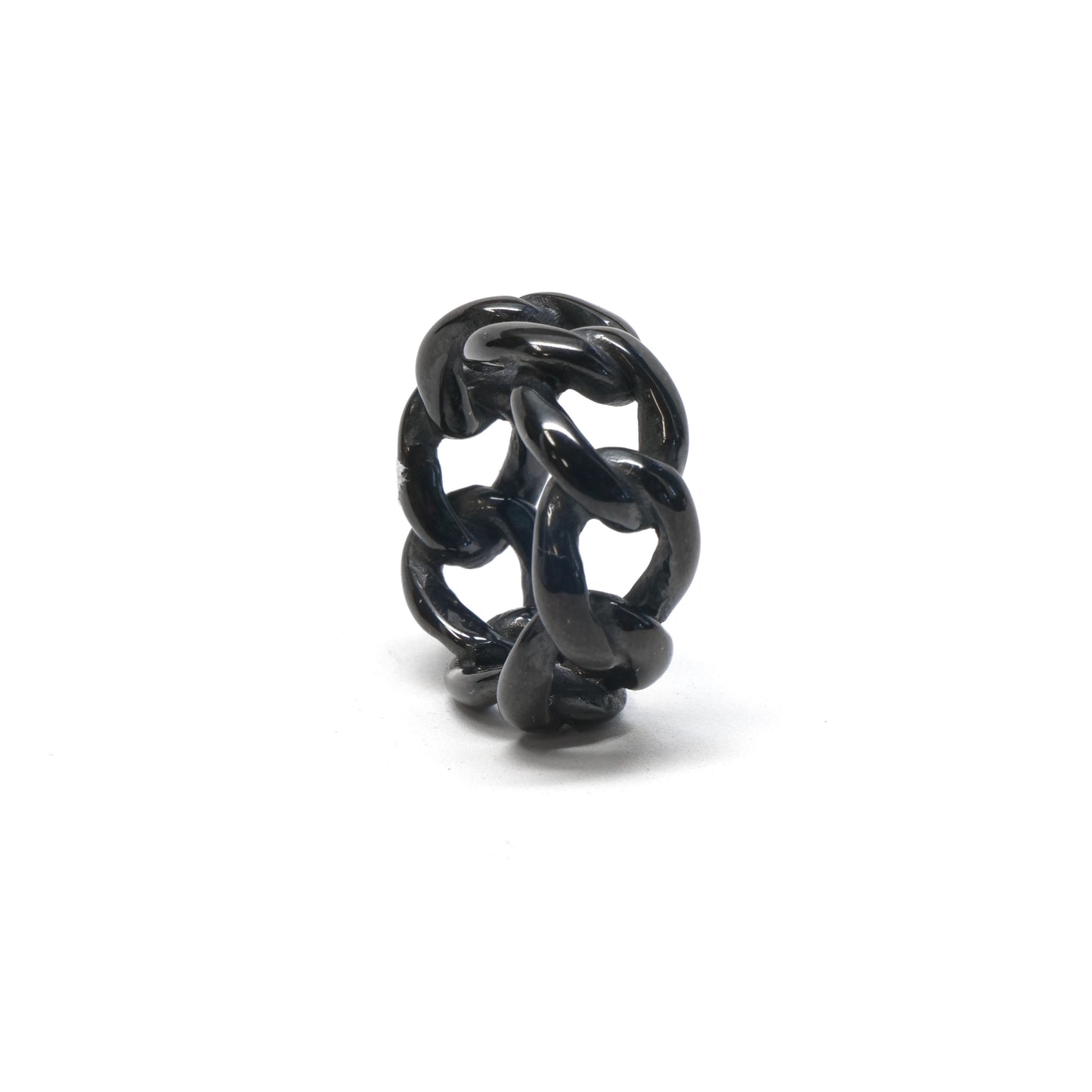 //Style 77B-Z// 316L Stainless Steel Midnight Link Ring