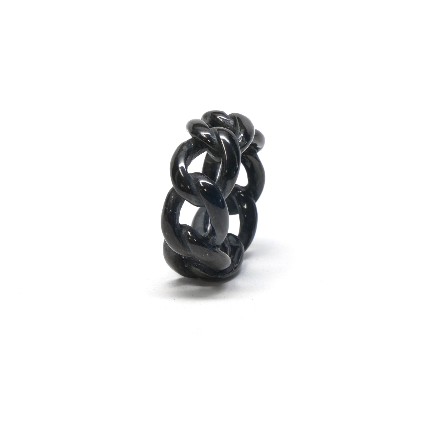 //Style 77B-Z// 316L Stainless Steel Midnight Link Ring