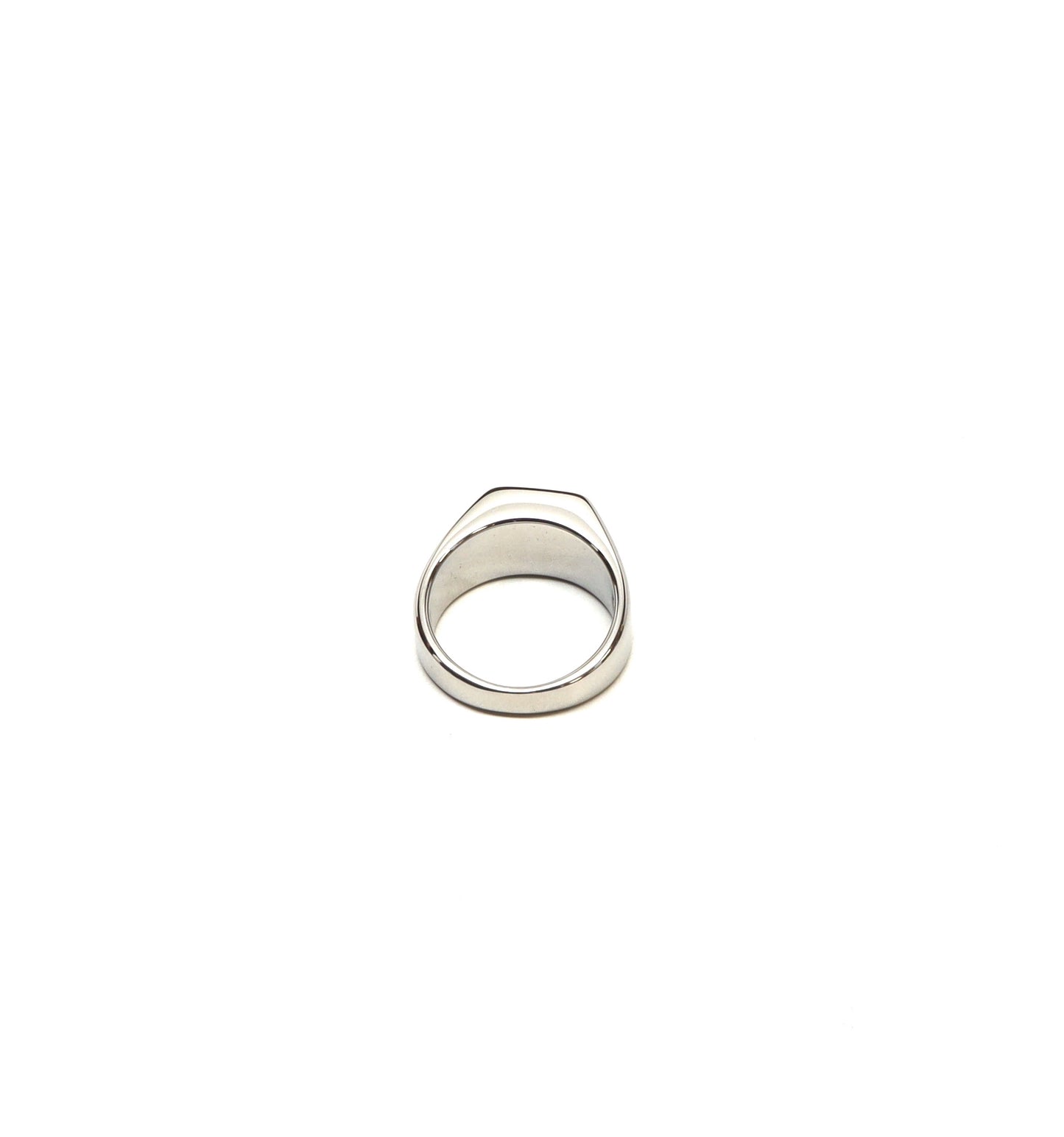 //Style 22S-m1// 316L Stainless Steel Faceted Black Onyx Ring