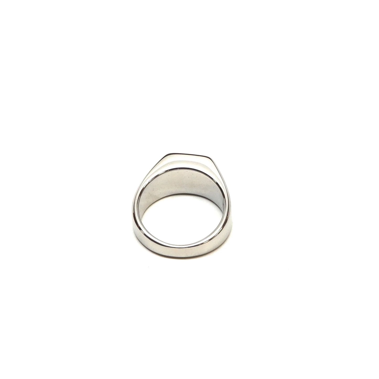 //Style 22S-m1// 316L Stainless Steel Faceted Black Onyx Ring