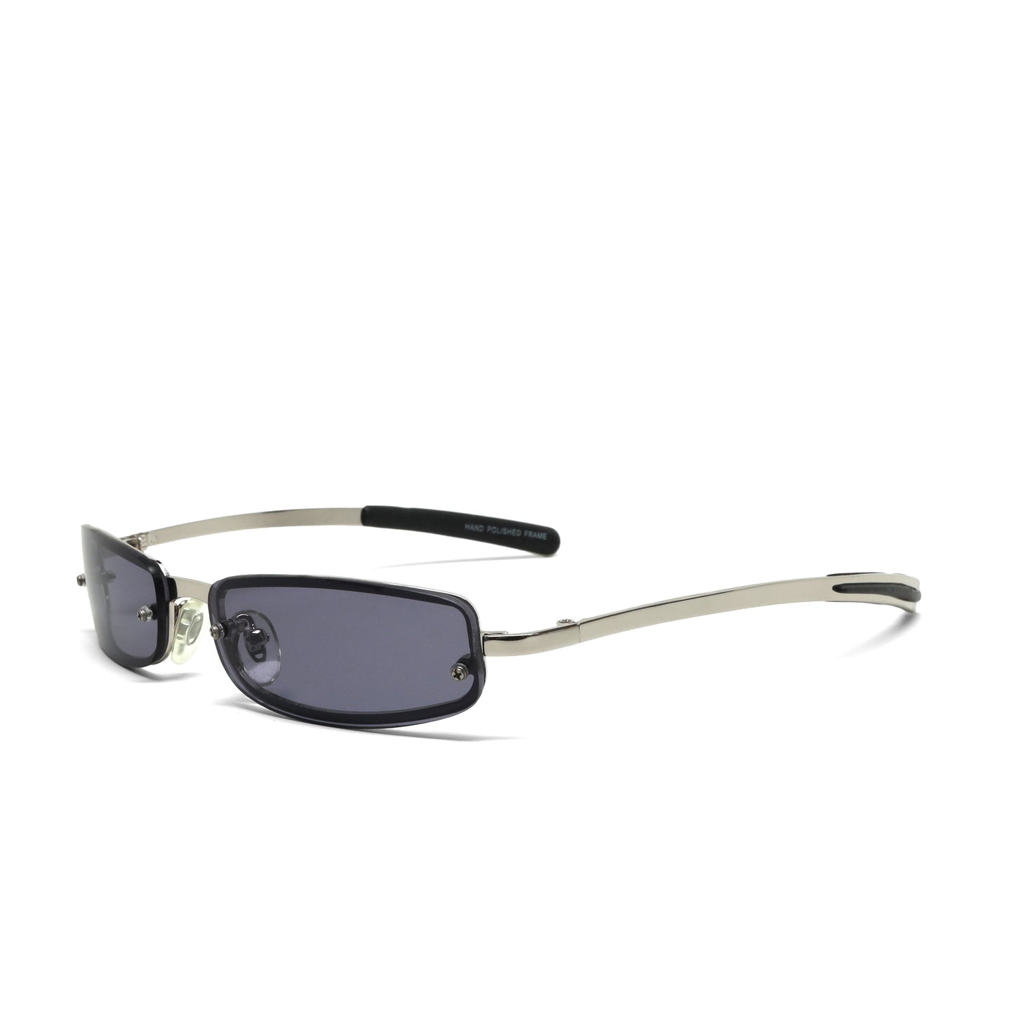 //Style 349// Metal Frame Slim Narrow Rimless Sunglasses