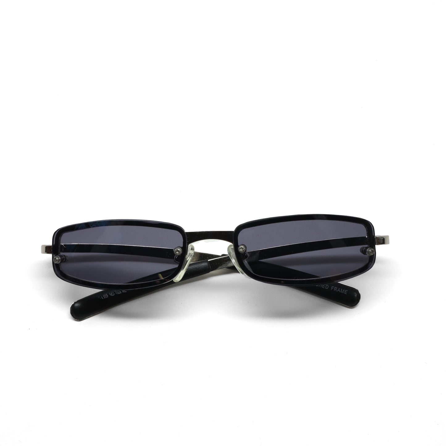 //Style 349// Metal Frame Slim Narrow Rimless Sunglasses