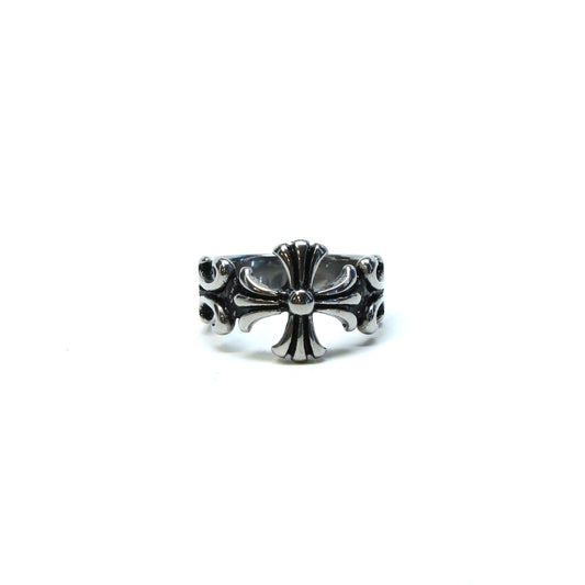 //Style 12-C1// 316L Stainless Steel Filigree Cross Ring