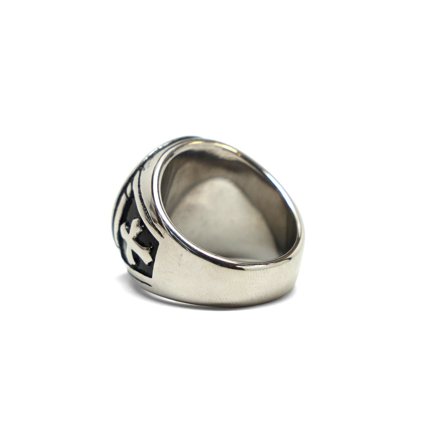//Style 74s-H1// 316L Stainless Steel Archangel Guardian Ring
