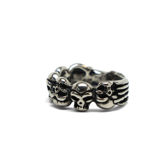 //Style 999-D1// 316L Stainless Steel Mini Skull Wrap Ring