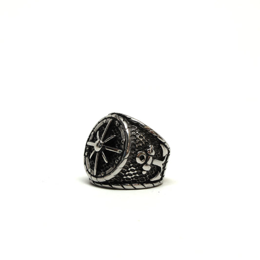//Style 994-I1// 316L Stainless Steel Compass Ring