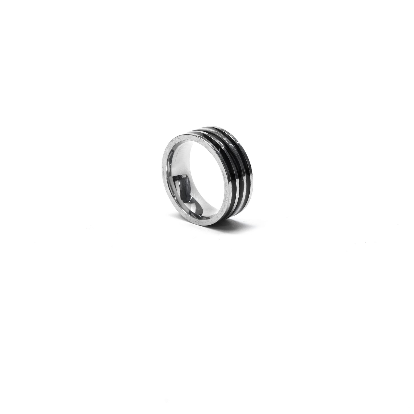 //Style 03-P// 316L Stainless Steel Triple Stripe Ring