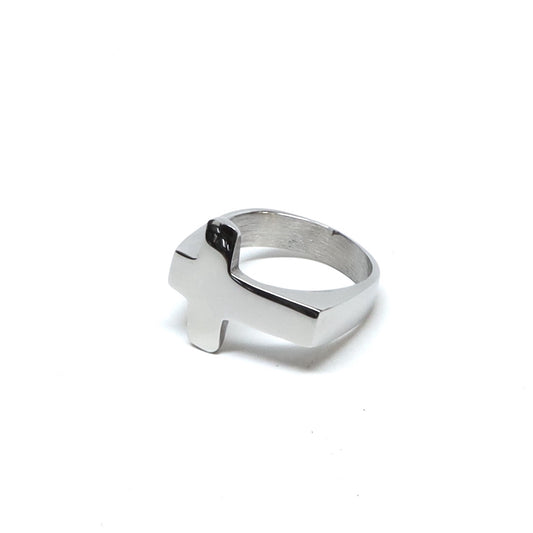 //Style 818-s1// 316L Stainless Steel Side Cross Ring
