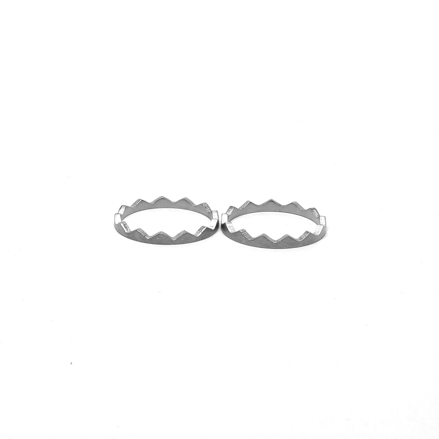 //Style 92// 316L Stainless Steel Spike Stacker Ring
