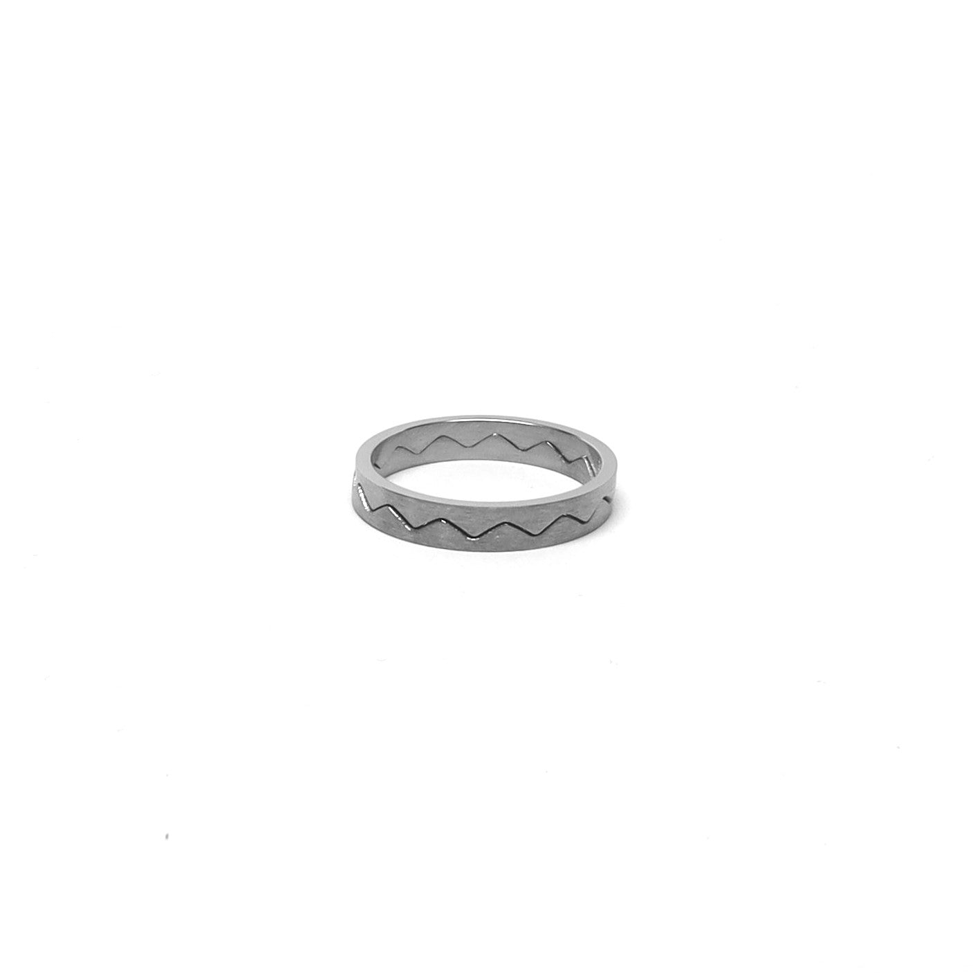 //Style 92// 316L Stainless Steel Spike Stacker Ring