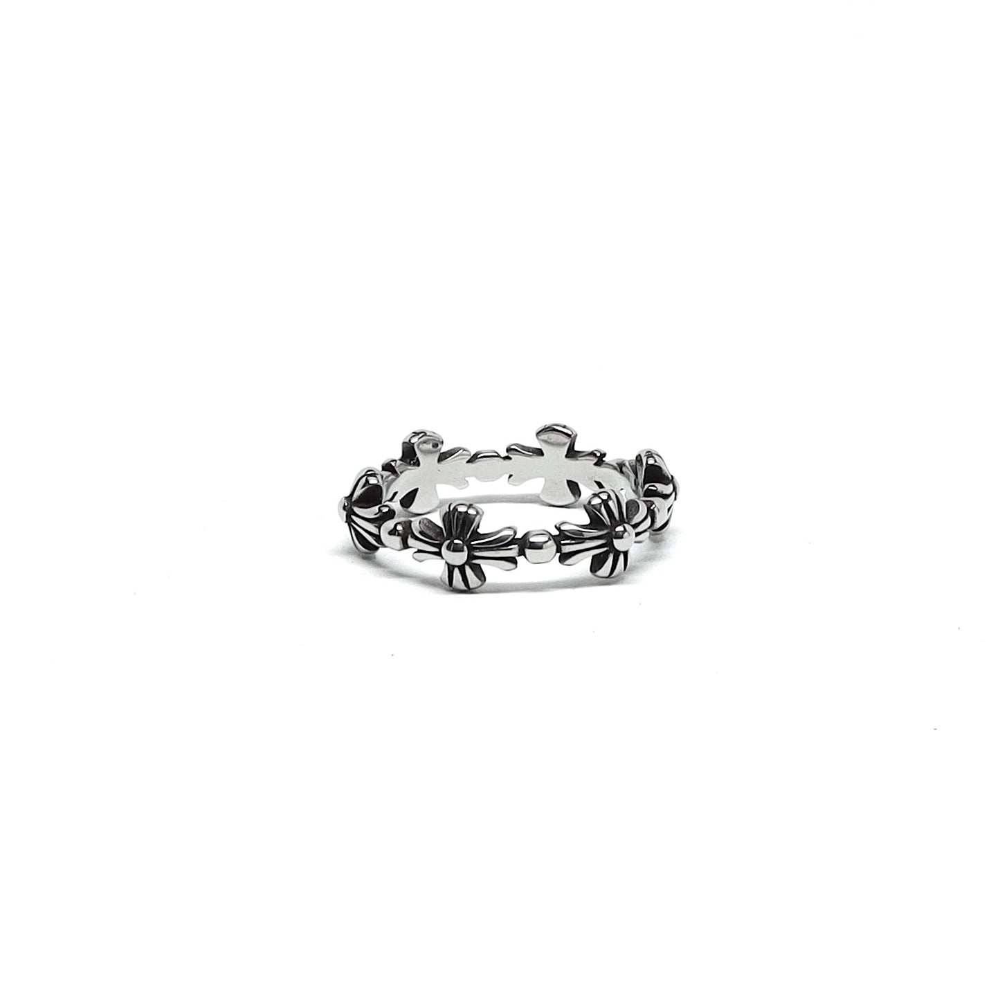 //Style 719// 316L Stainless Steel Cross Link Ring