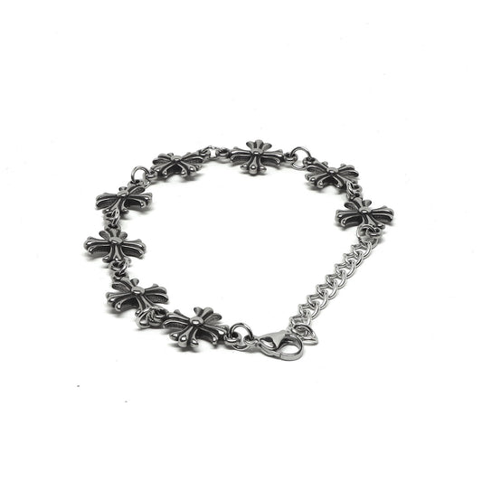//Style 005// 316L Stainless Steel Cross Patonce Bracelet