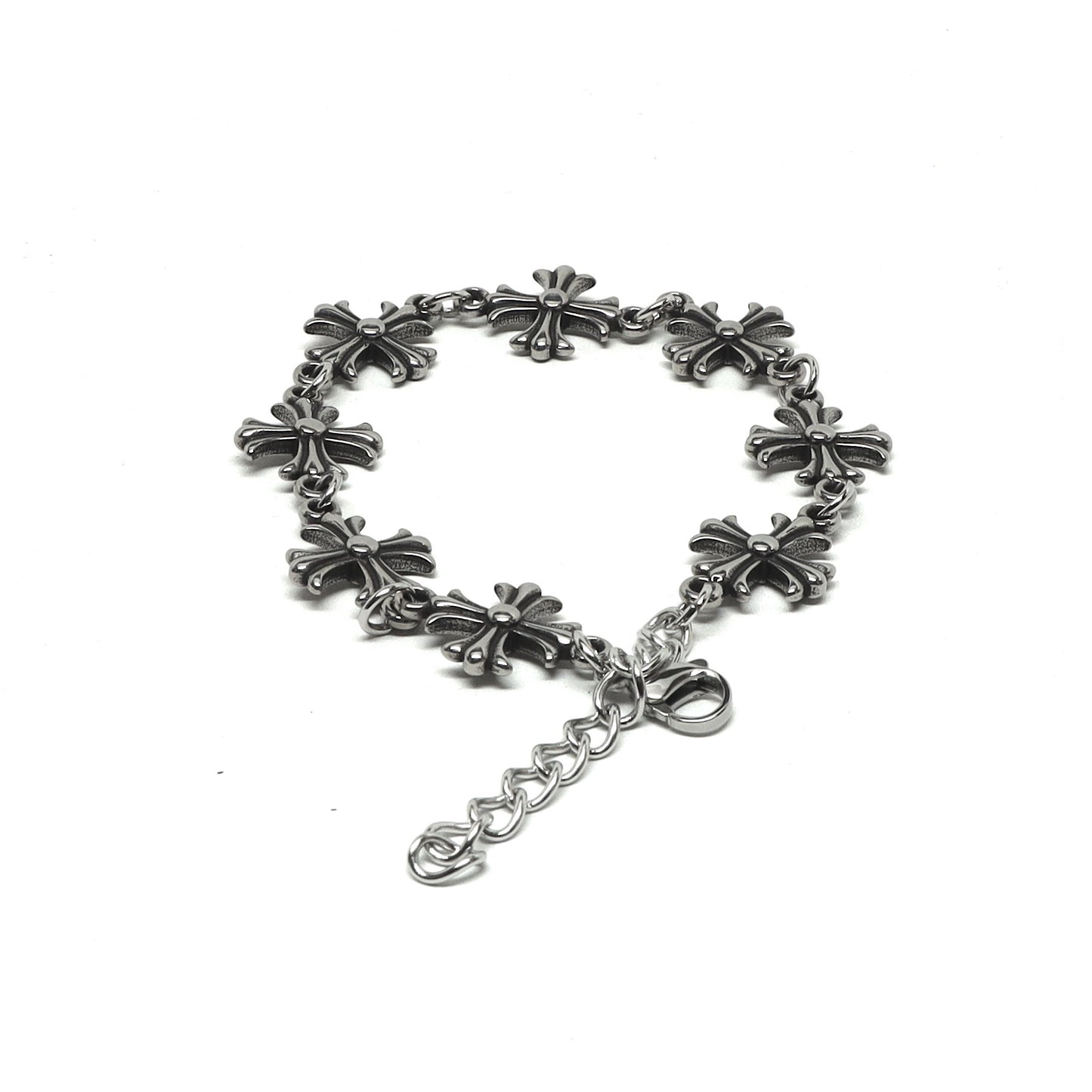 //Style 005// 316L Stainless Steel Cross Patonce Bracelet