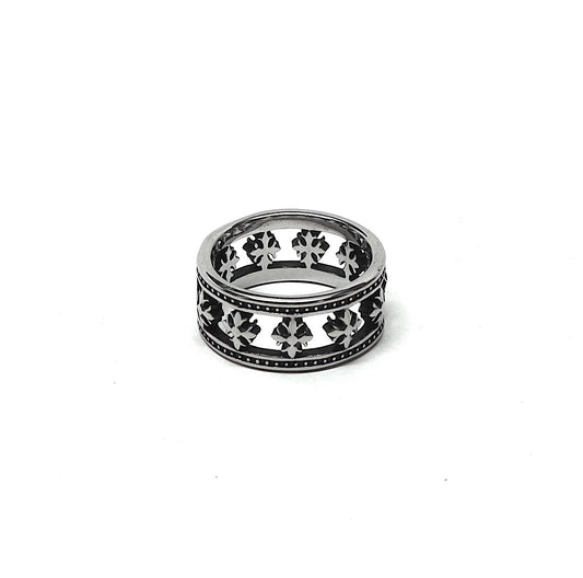 //Style 369// 316L Stainless Steel Citadel Crown Ring