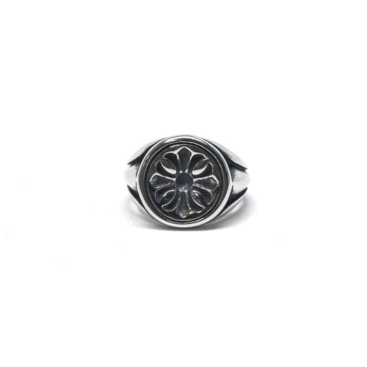 //Style 37-K// 316L Stainless Steel Obsidian Bloom Ring