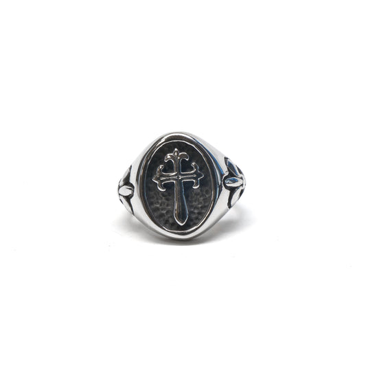 //Style 07-L// 316L Stainless Steel Crusader Cross Ring