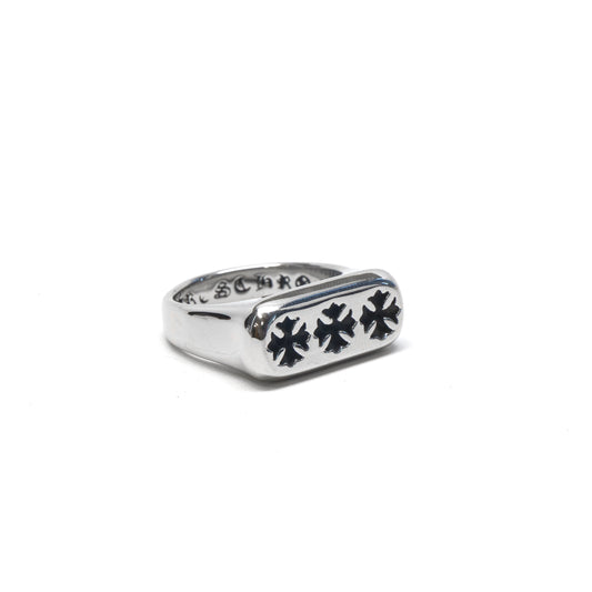 //Style 28// 316L Stainless Steel Triple Cross Ring