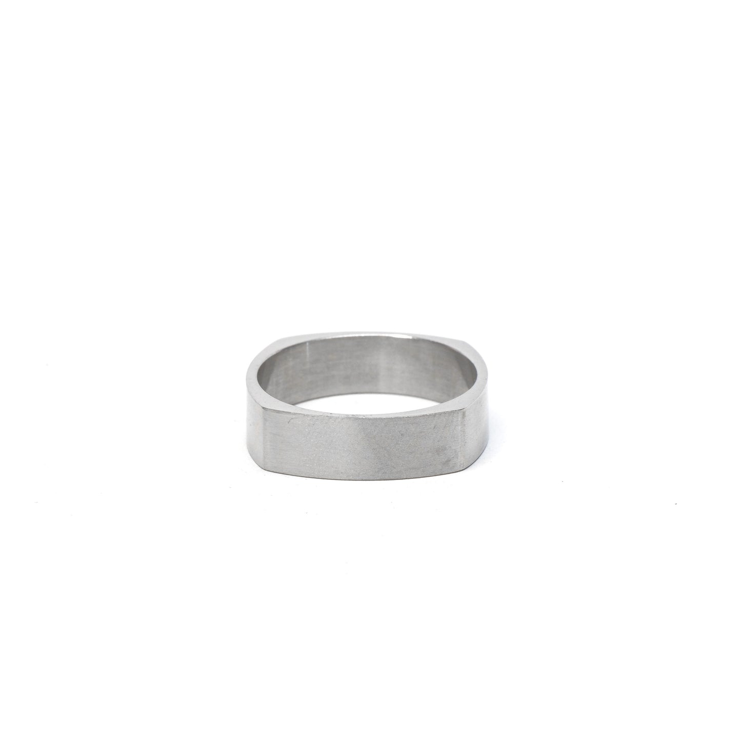 //Style 46-T// 316L Stainless Steel Brushed Squared Ring
