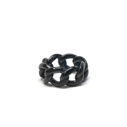 //Style 77B-Z// 316L Stainless Steel Midnight Link Ring