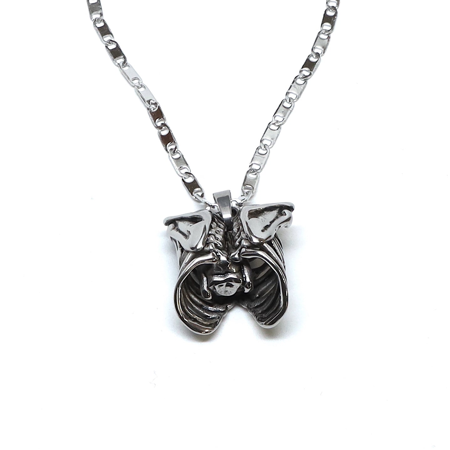 //Style D1113 // 316L Stainless Steel Rib Cage Necklace