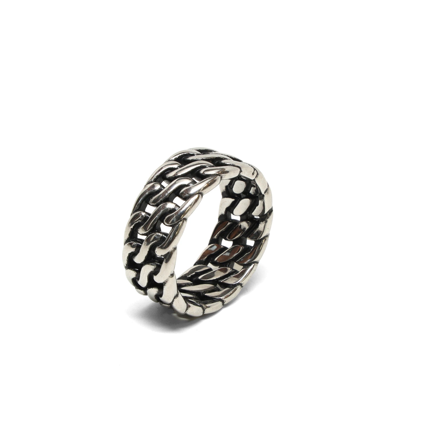 //Style 09-D// 316L Stainless Steel Multi Chain Link Band Ring