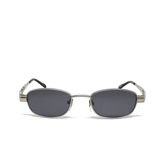//Style 123// Metal Frame Slim Narrow Silver Sunglasses