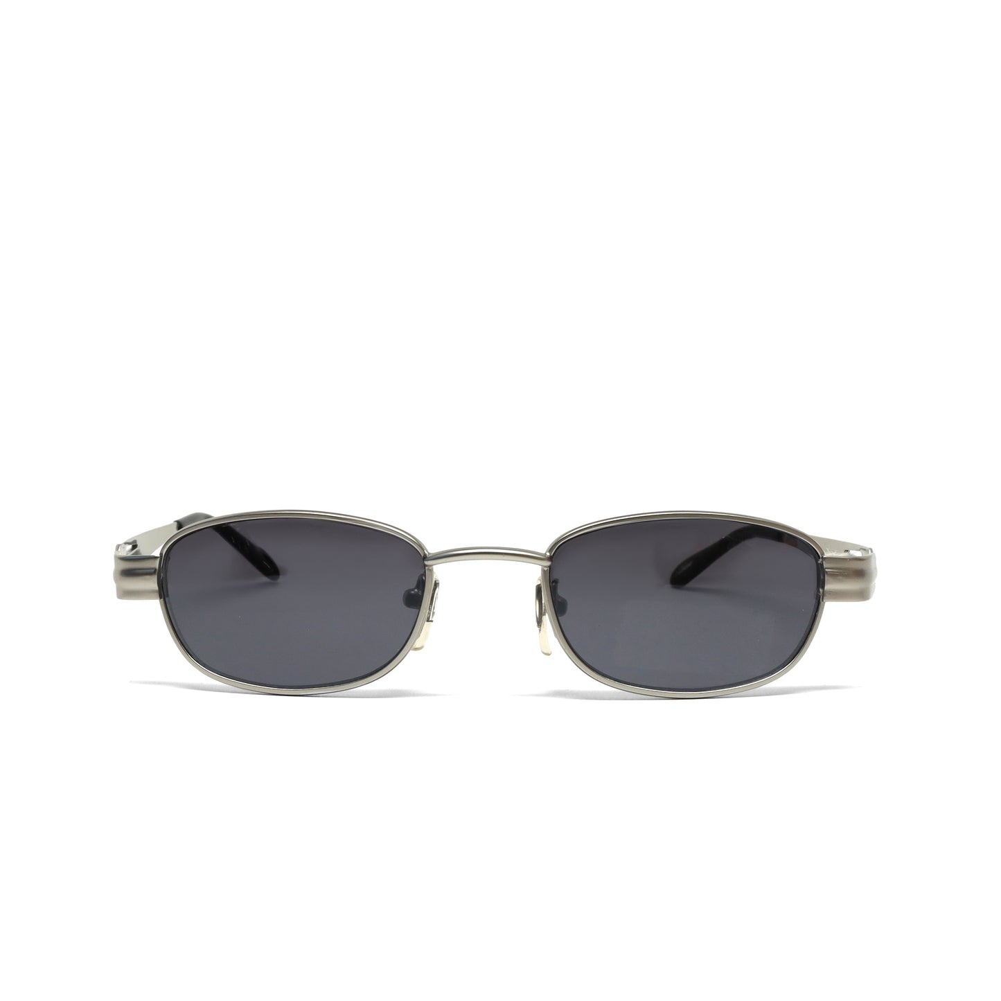 //Style 123// Metal Frame Slim Narrow Silver Sunglasses
